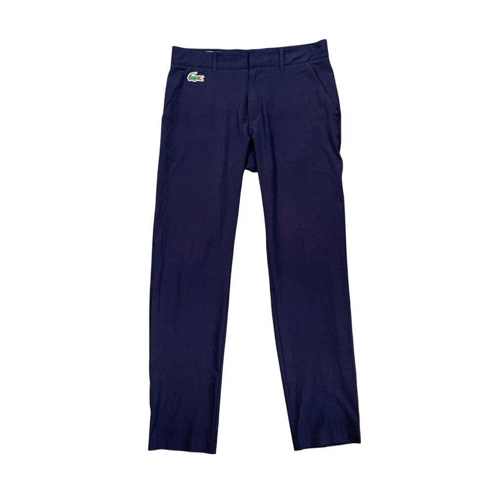 Lacoste Pants Mens 32 Navy Sport Stretch Taffeta Golf Chino Performance Trousers